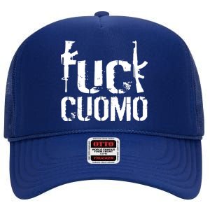 Fuck Cuomo Gun Rights High Crown Mesh Back Trucker Hat