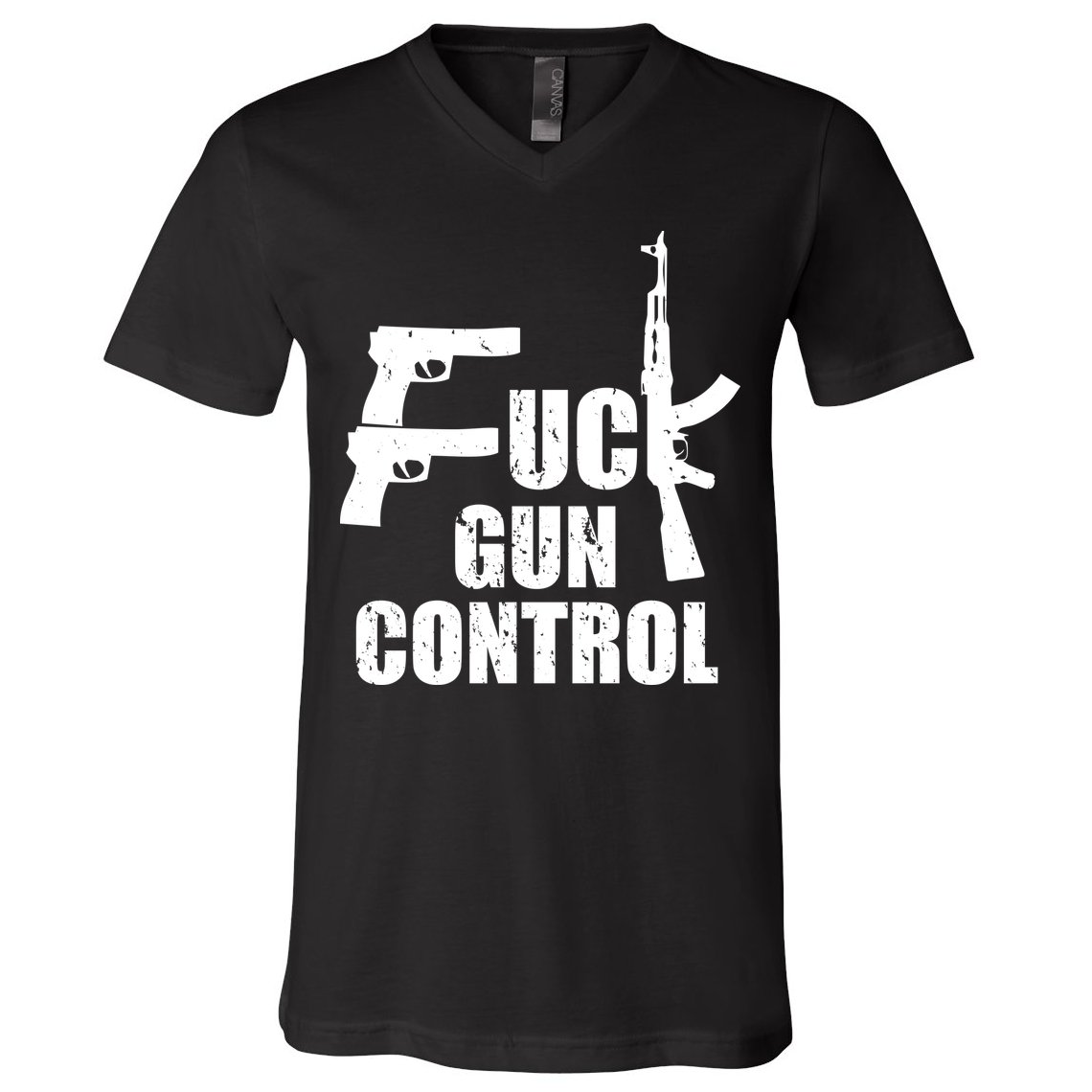 Fuck Gun Control V-Neck T-Shirt