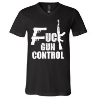 Fuck Gun Control V-Neck T-Shirt