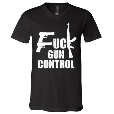 Fuck Gun Control V-Neck T-Shirt