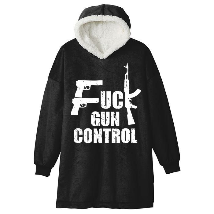 Fuck Gun Control Hooded Wearable Blanket