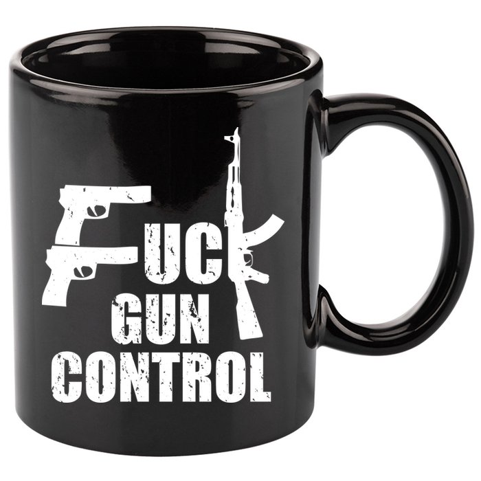 Fuck Gun Control 11oz C Handle Ceramic Mug