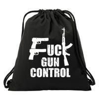 Fuck Gun Control Drawstring Bag