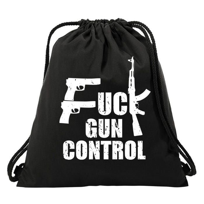 Fuck Gun Control Drawstring Bag