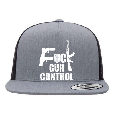 Fuck Gun Control Flat Bill Trucker Hat