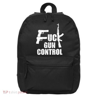 Fuck Gun Control 16 in Basic Backpack