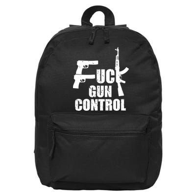 Fuck Gun Control 16 in Basic Backpack