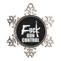 Fuck Gun Control Metallic Star Ornament