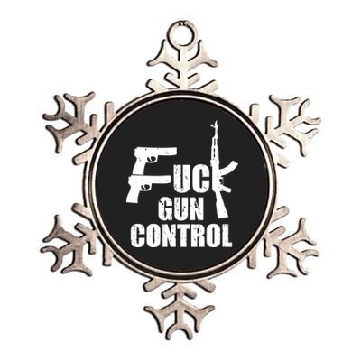 Fuck Gun Control Metallic Star Ornament