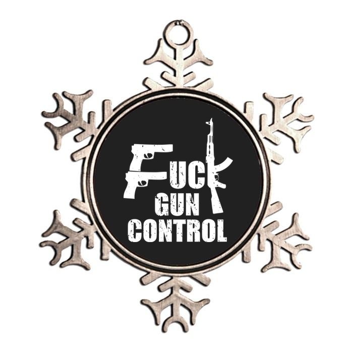 Fuck Gun Control Metallic Star Ornament