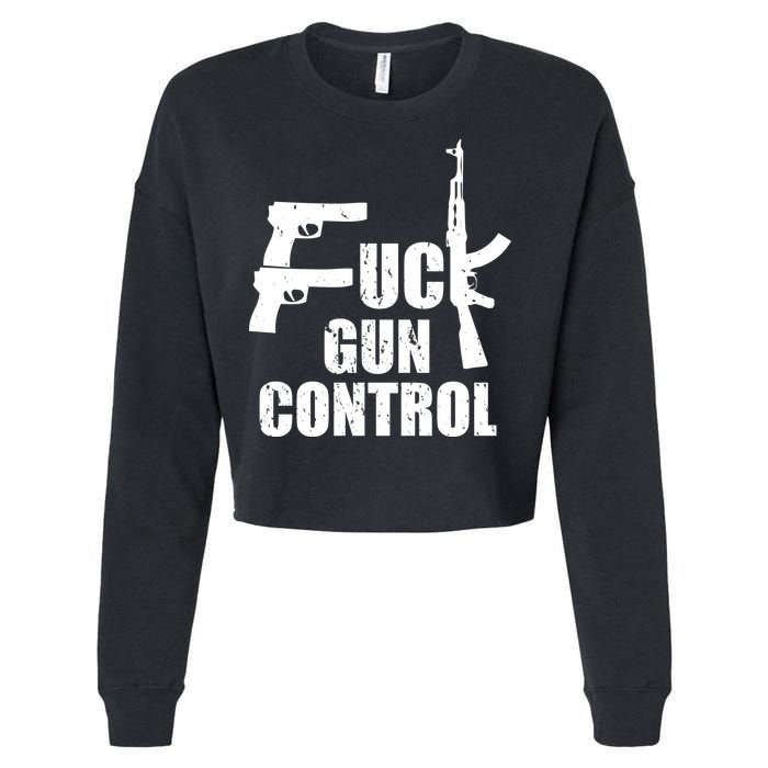 Fuck Gun Control Cropped Pullover Crew