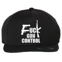 Fuck Gun Control Wool Snapback Cap