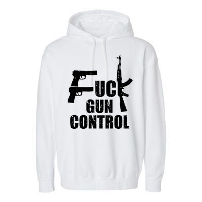 Fuck Gun Control Garment-Dyed Fleece Hoodie