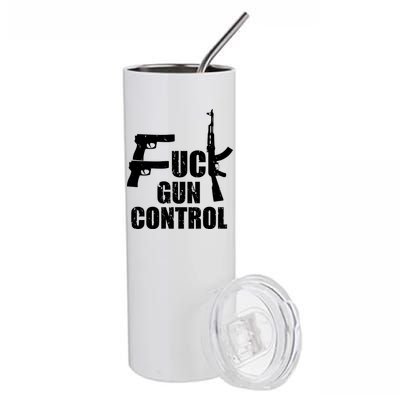 Fuck Gun Control Stainless Steel Tumbler