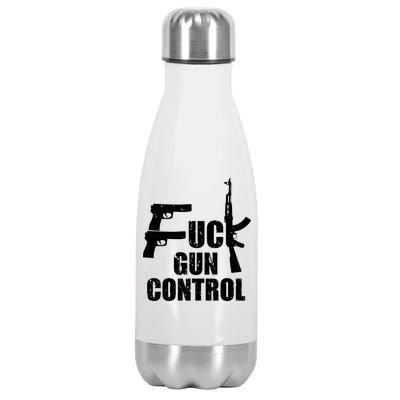 Fuck Gun Control Stainless Steel Insulated Water Bottle