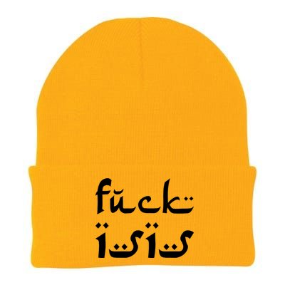 Fuck Isis Arabic Logo Knit Cap Winter Beanie