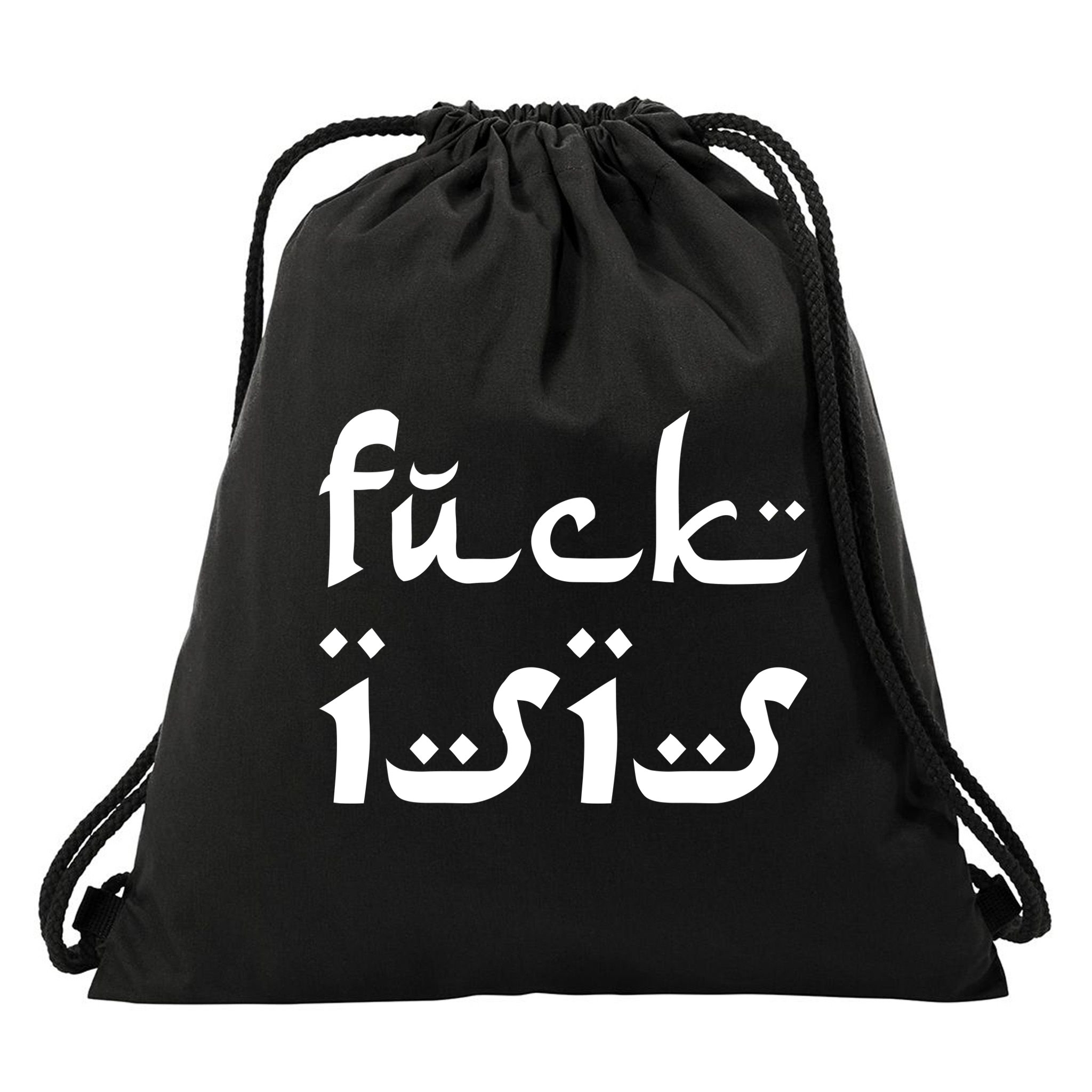 Fuck Isis Arabic Logo Drawstring Bag