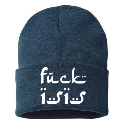 Fuck Isis Arabic Logo Sustainable Knit Beanie