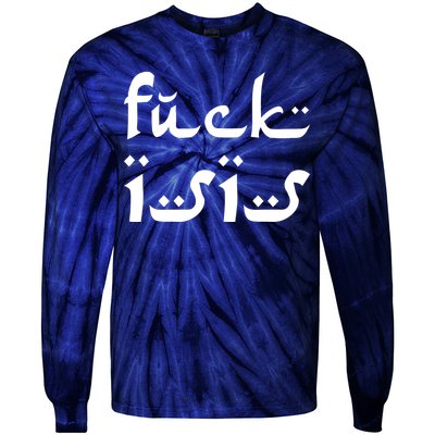 Fuck Isis Arabic Logo Tie-Dye Long Sleeve Shirt