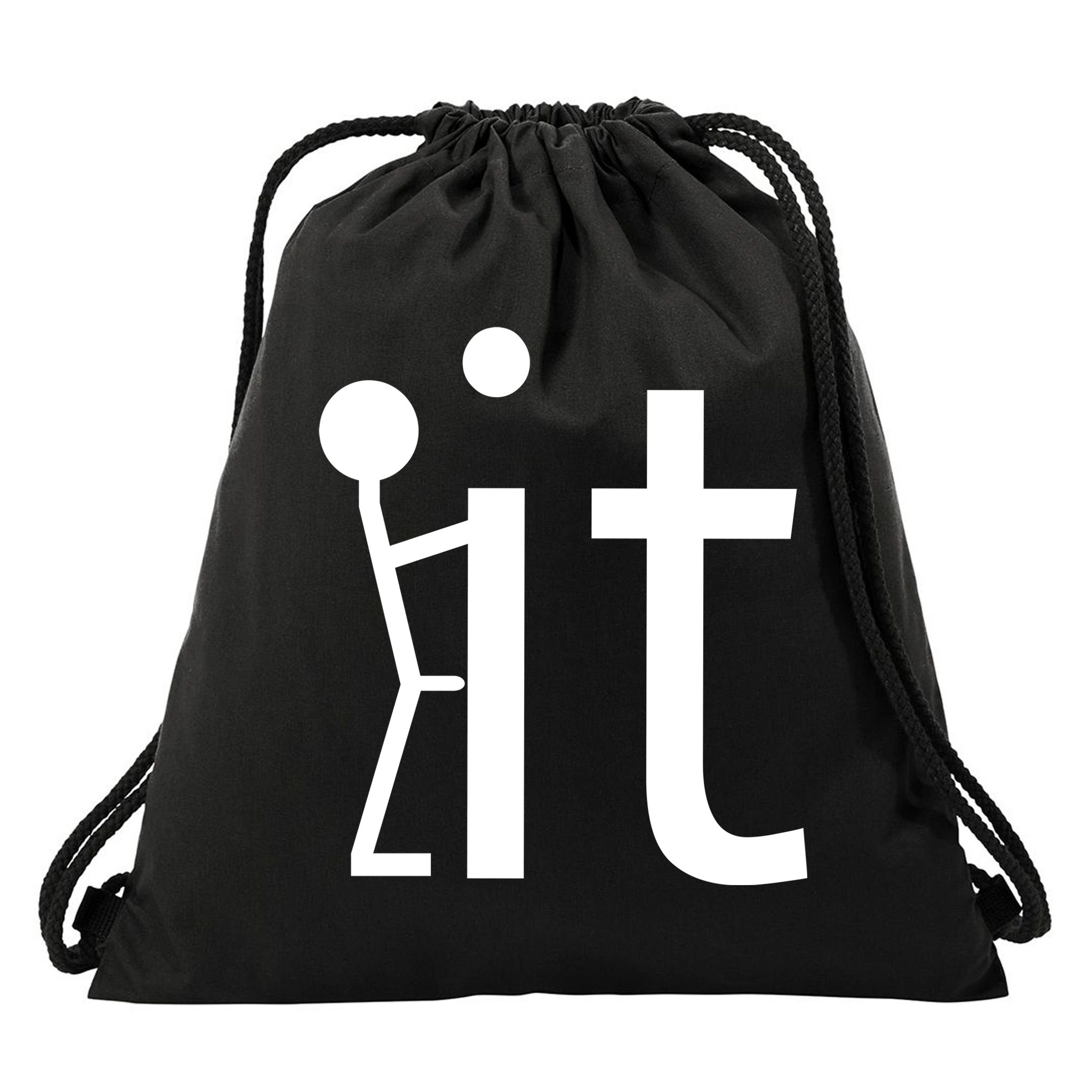 Fuck It Logo Figure Drawstring Bag