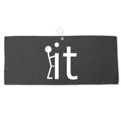 Fuck It Logo Figure Large Microfiber Waffle Golf Towel