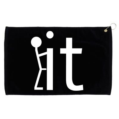 Fuck It Logo Figure Grommeted Golf Towel