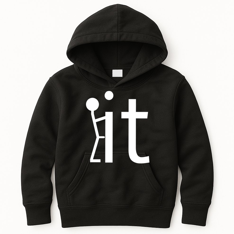 Fuck It Logo Figure Kids Hoodie