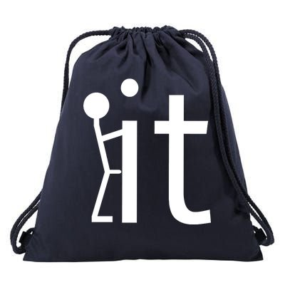 Fuck It Logo Figure Drawstring Bag