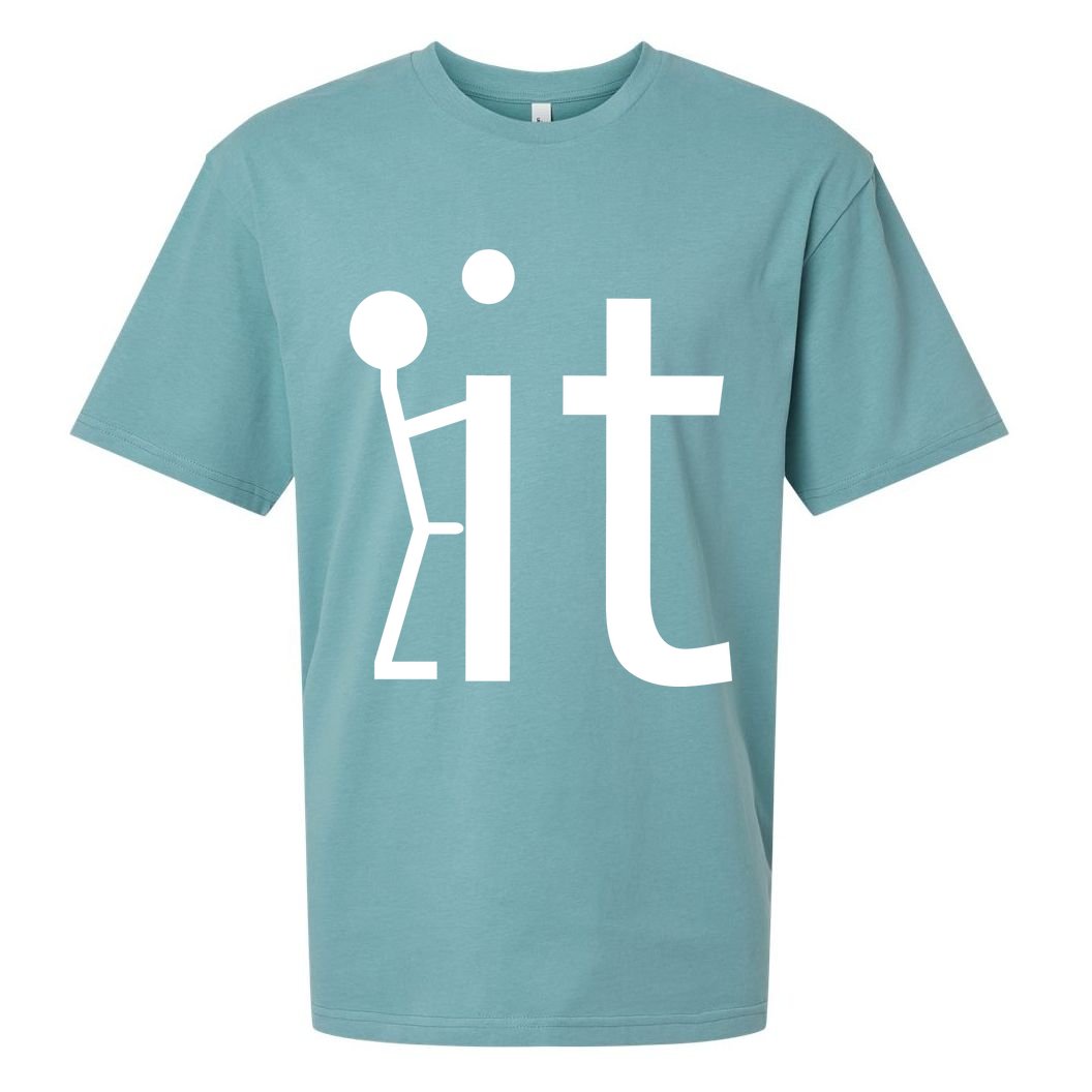 Fuck It Logo Figure Sueded Cloud Jersey T-Shirt