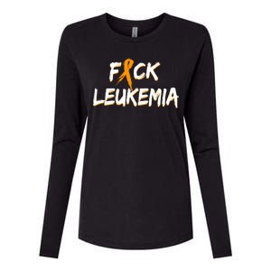 Fuck Leukemia Womens Cotton Relaxed Long Sleeve T-Shirt