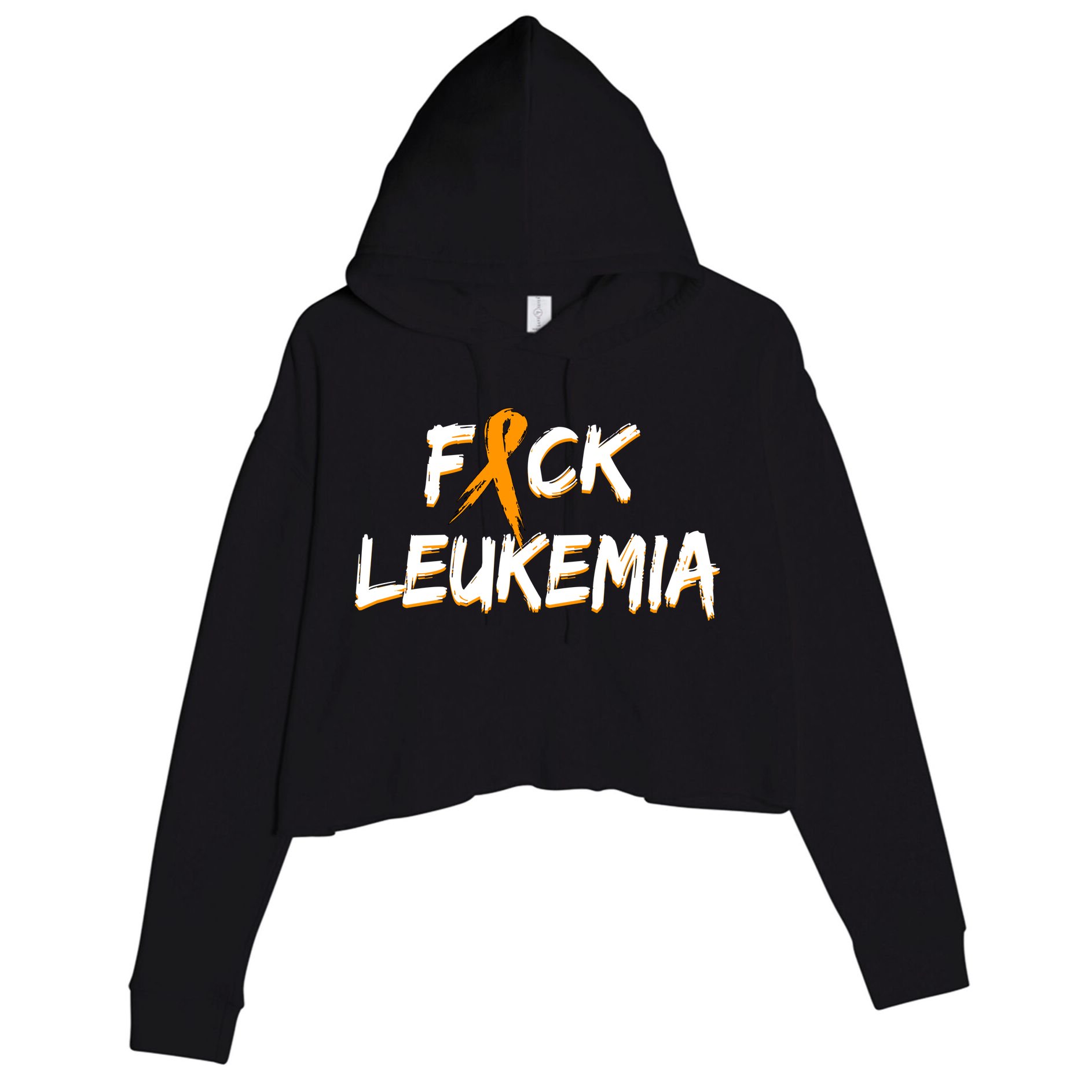 Fuck Leukemia Crop Fleece Hoodie