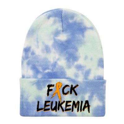 Fuck Leukemia Tie Dye 12in Knit Beanie