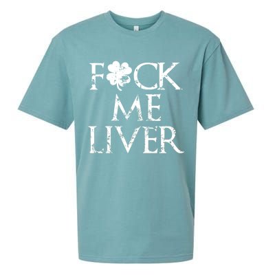 Fuck Me Liver Irish Whiskey Funny St. Patrick's Day Sueded Cloud Jersey T-Shirt