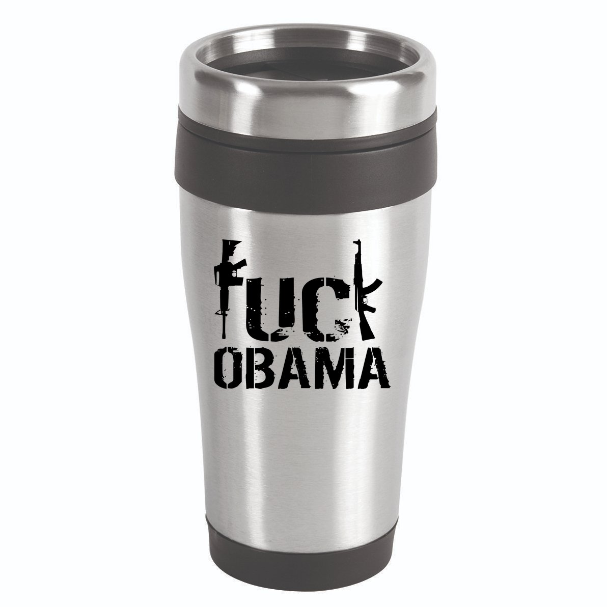 Fuck Obama Gun Rights 16oz Travel Tumbler