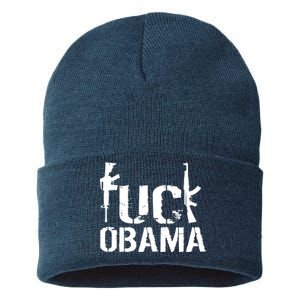 Fuck Obama Gun Rights Sustainable Knit Beanie