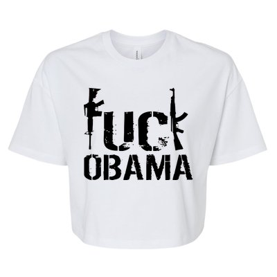 Fuck Obama Gun Rights Bella+Canvas Jersey Crop Tee