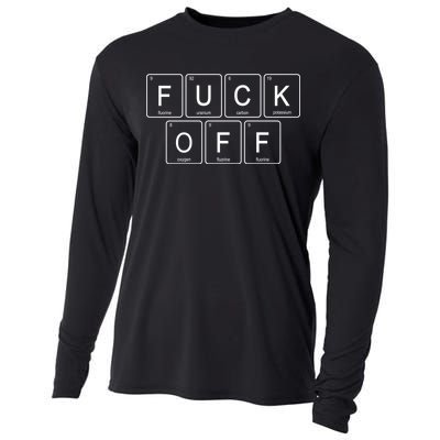 Fuck Off - Funny Adult Humor Periodic Table Of Elements Cooling Performance Long Sleeve Crew