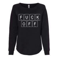 Fuck Off - Funny Adult Humor Periodic Table Of Elements Womens California Wash Sweatshirt