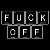 Fuck Off - Funny Adult Humor Periodic Table Of Elements Women's V-Neck T-Shirt