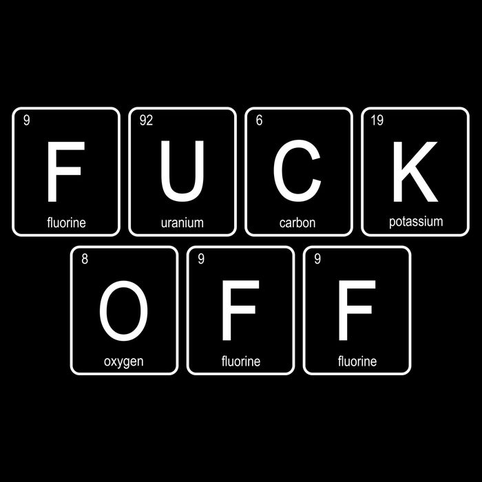 Fuck Off - Funny Adult Humor Periodic Table Of Elements Women's V-Neck T-Shirt
