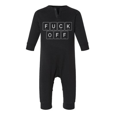 Fuck Off Periodic Table Funny Offensive Infant Fleece One Piece