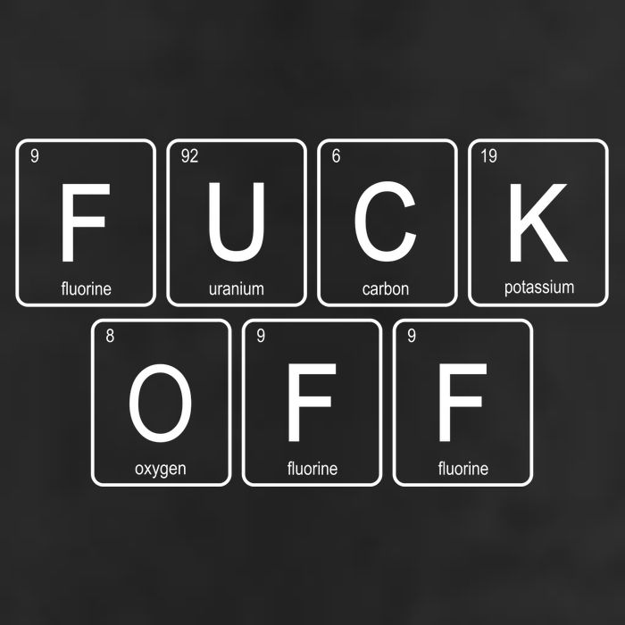 Fuck Off Periodic Table Funny Offensive Adult Drive Performance Visor