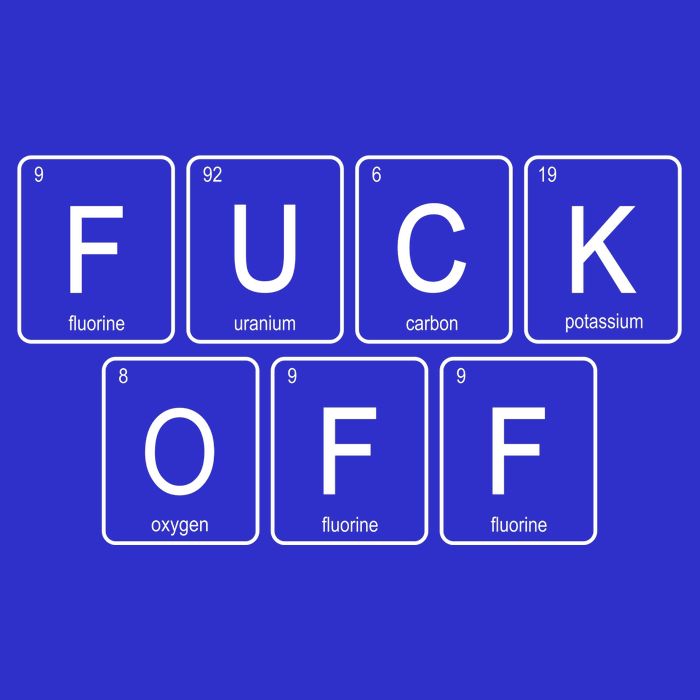 Fuck Off Periodic Table Funny Offensive Tank Top