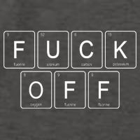 Fuck Off Periodic Table Funny Offensive Vector Backpack