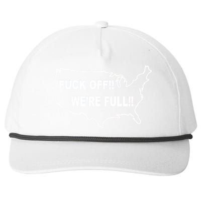 Fuck Off We're Full United States Snapback Five-Panel Rope Hat