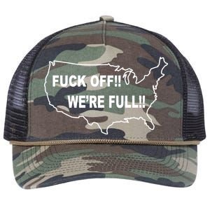 Fuck Off We're Full United States Retro Rope Trucker Hat Cap