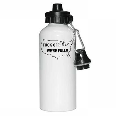 Fuck Off We're Full United States Aluminum Water Bottle 