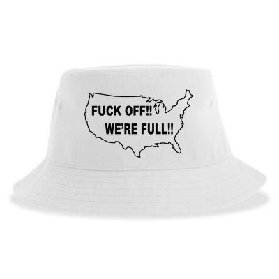 Fuck Off We're Full United States Sustainable Bucket Hat