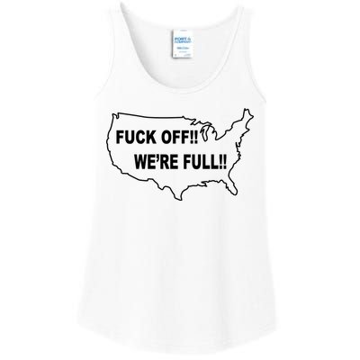 Fuck Off We're Full United States Ladies Essential Tank