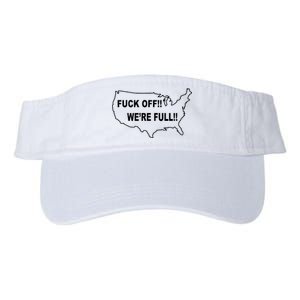 Fuck Off We're Full United States Valucap Bio-Washed Visor